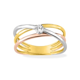 Anillos de oro bicolor de 9K