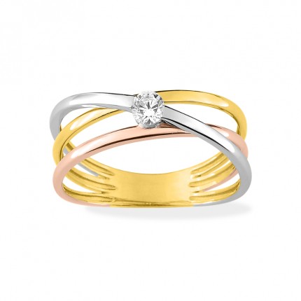 Anillos de oro bicolor de 9K
