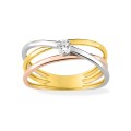 Anéis em ouro bicolor de 9K