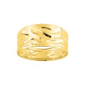 Anillo de oro de 9K amarillo diseño grabado