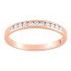 Media alianza de oro rojo 18K con 11 diamantes 0.15 ct