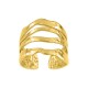 Anillo calado ajustable de acero dorado