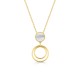 Collar de círculos bañado en oro y nácar