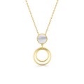 Collar de círculos bañado en oro y nácar