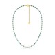 Collar de acero dorado, turquesa sintética y cuentas de cristal