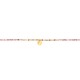 Pulsera de acero dorado con bolas de cristal