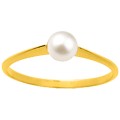 Anel em ouro amarelo de 18K com pérola