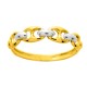 Anel em ouro amarelo 18K com design calabrote