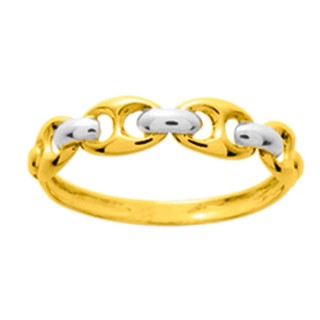 Anel em ouro amarelo 18K com design calabrote