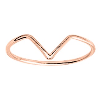 Anillo bañado en oro rosa con pico