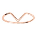 Anillo bañado en oro rosa con pico