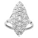 Anillo de plata con lanzadera grande con circonitas