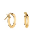 Pendientes de aro de oro amarillo 9K, 8 mm de diámetro