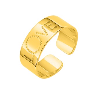 Anillo bañado en oro "LOVE" dorado