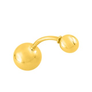 Piercing para ombligo bola de oro amarillo 9K