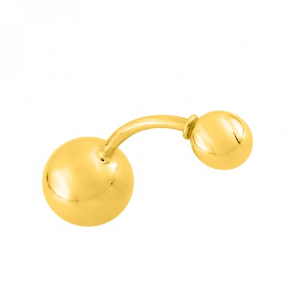 Piercing para ombligo bola de oro amarillo 9K