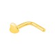Piercing para naríz con corazón de oro amarillo 18K