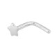 Piercing de nariz em ouro branco 18K com estrela
