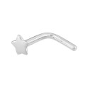 Piercing de nariz em ouro branco 18K com estrela
