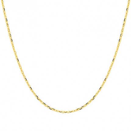 Cadena tipo cable con diamantes en oro amarillo 9K, anchura 0,85 mm