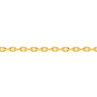 Corrente corrente de diamante 9K ouro amarelo largura 0,85 mm