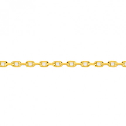 Cadena tipo cable con diamantes en oro amarillo 9K, anchura 0,85 mm