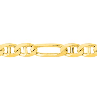 Cadena programada de oro amarillo 18K 3x1 - 4 mm