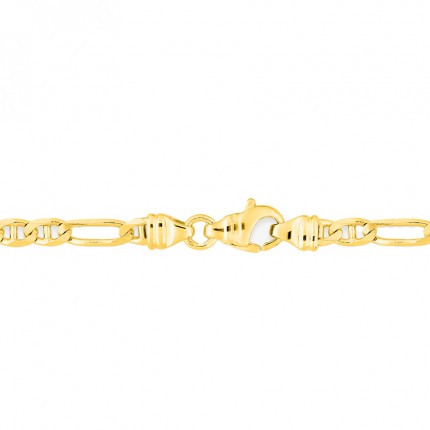 Fio programada em ouro amarelo 18K 3x1 - 4mm