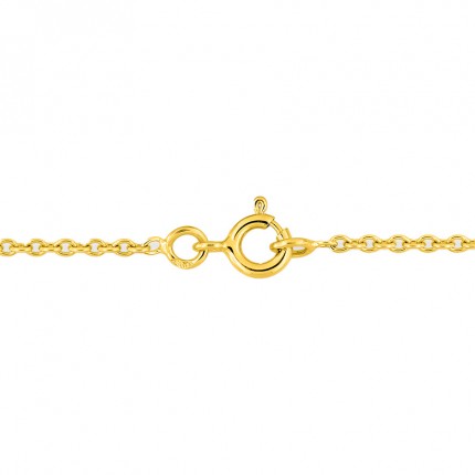 Cadena forzada redonda en oro amarillo de 18K, 1,64 mm