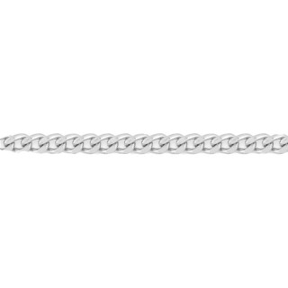Cadena de oro blanco de 18K gourmette diamantada