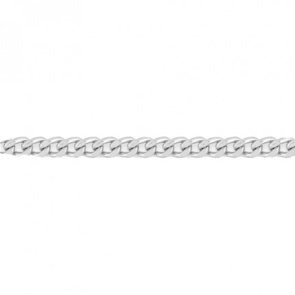Fio gourmette de diamante em ouro branco 18K