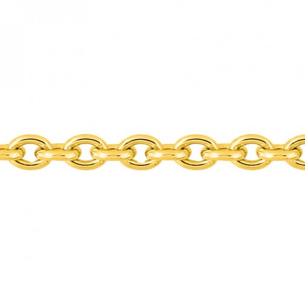 Fio em ouro amarelo 18K forçada redonda, 1,90 mm