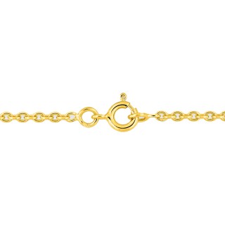 Cadena de oro amarillo de 18K forzada redonda, 1,90 mm