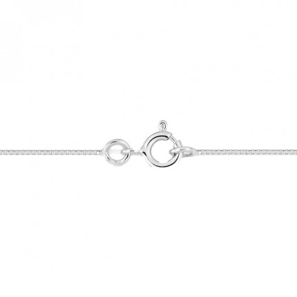 Cadena de oro blanco de 18K veneciana de 0.6 mm