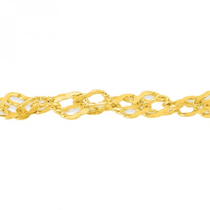 Cadena singapur de oro amarillo 9K