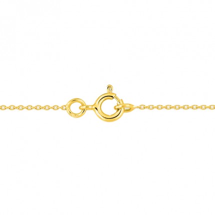 Cadena forzada redonda de oro amarillo 9K