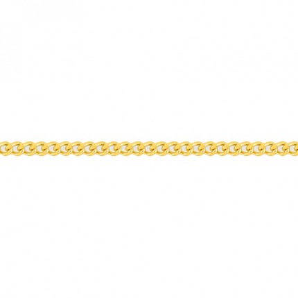 Fio gourmette de diamante em ouro amarelo 9K