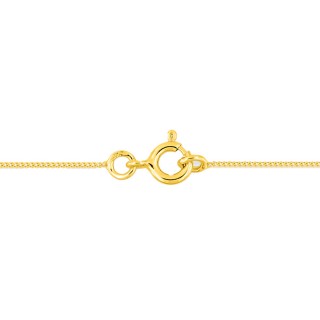 Cadena gourmette diamantada de oro amarillo 9K