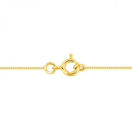 Fio gourmette de diamante em ouro amarelo 9K