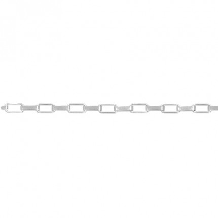 Cadena forzada rectangular de plata