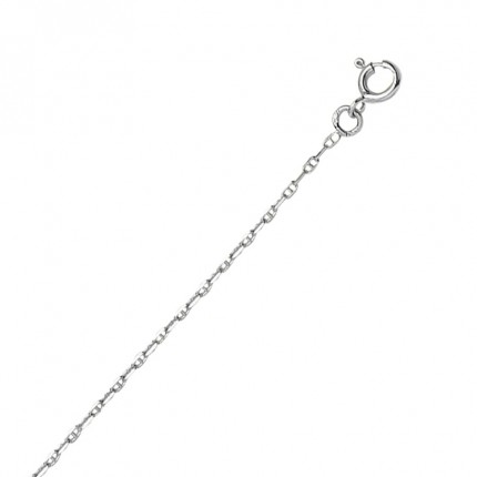 Cadena de oro blanco 9K calabrote de 2MM