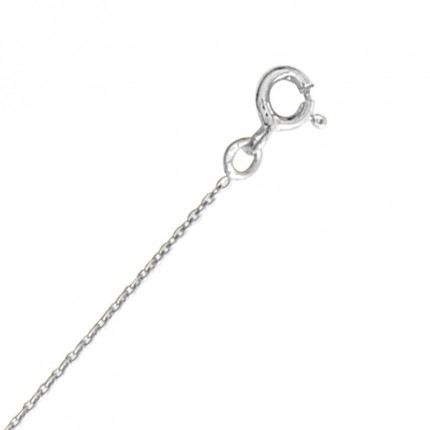 Fio em ouro branco 9K redondo e forçado, 1,10 mm