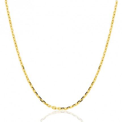 Cadena de oro amarillo 9 KT diamantada, 1,60 mm