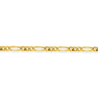 Cadena malla 3+1 de oro amarillo 9 KT