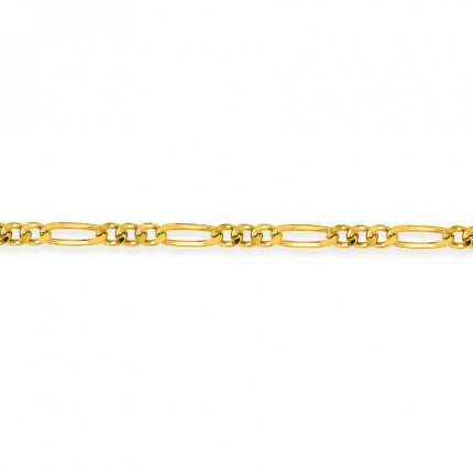Cadena malla 3+1 de oro amarillo 9 KT