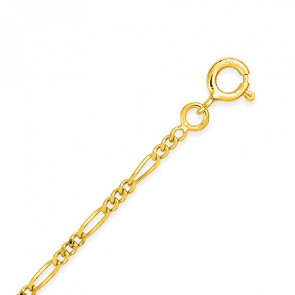 Cadena malla 3+1 de oro amarillo 9 KT