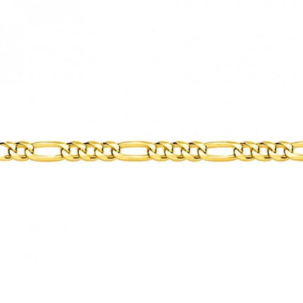 Cadena alternada de oro amarillo 9 KT
