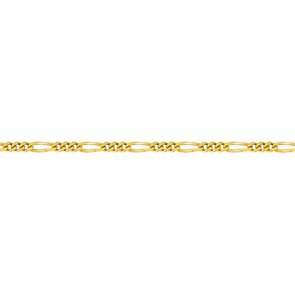 Cadena Figaro de oro amarillo 9 KT