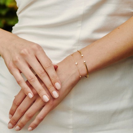 Pulsera bañada en oro con circonita Oro Vivo
