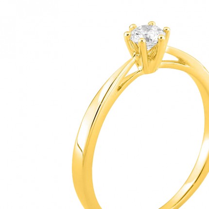 Anillo solitario oro amarillo 18K